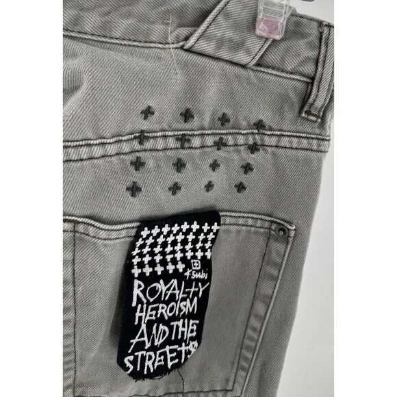 Ksubi Chitch Deep Forest Green Slim Fit Mens Jeans Cotton Blend Decorative Back - Picture 8 of 16